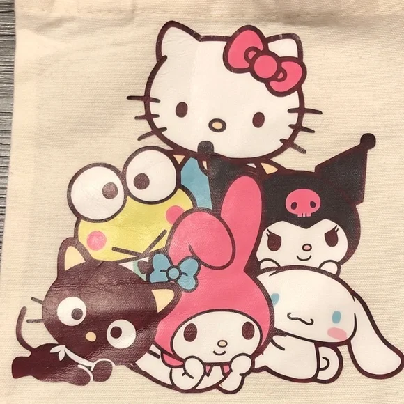 Cute Character Canvas Mini Tote Bag - Picture 6 of 16